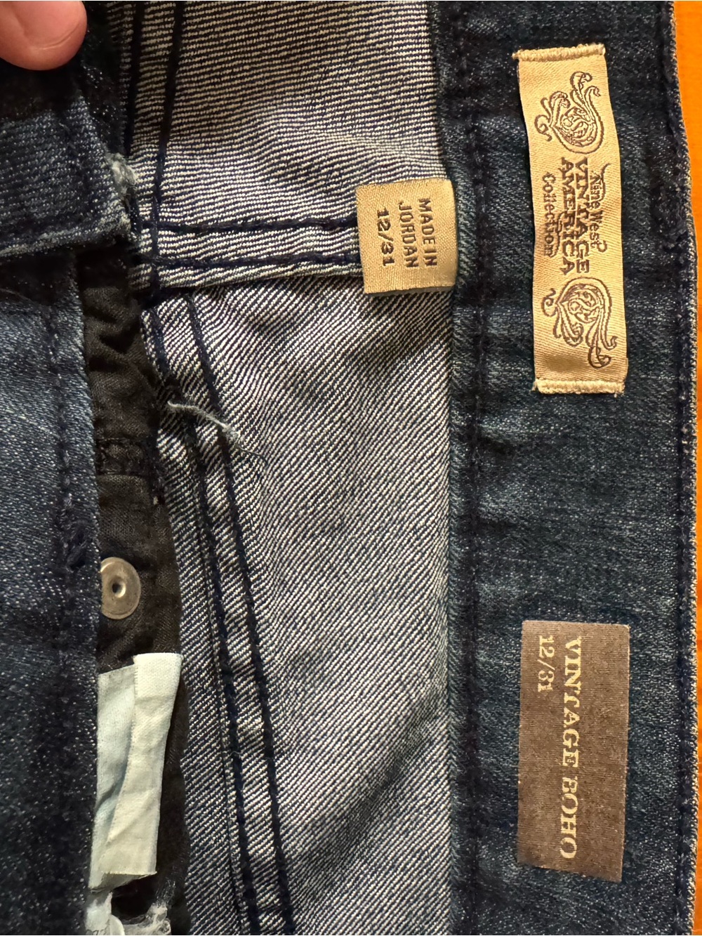 Nine West Men’s Slim Dark Blue Denim Jeans